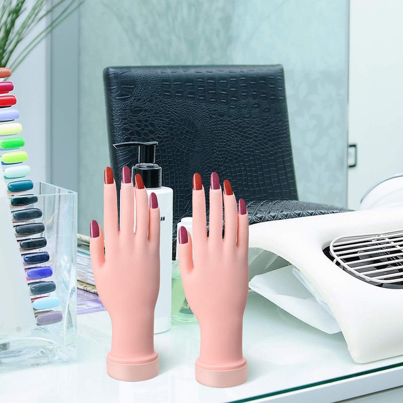 Training Hand Nail Hand Mannequin for Practice (Bendable - Positionable)