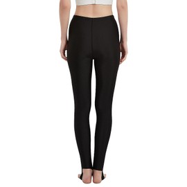 Sillictor Women's Rash Guard Leggings, Swim Tights, Long Pants, Multipurpose Swimwear, Compression Tights for Sports Swimming, UV Protection, Cooling Quick-Dry, black