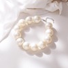 EleQueen Chunky Pearl Baroque Necklace for Women, Statement Wedding Large