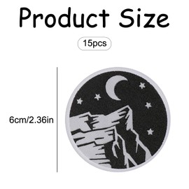 Bojueshaw 15pcs Patch Embroidered,Space Planets Patches Applique Kit,Astronaut Iron on Patches,Decorative Embroidered Patche for Jeans,Clothing