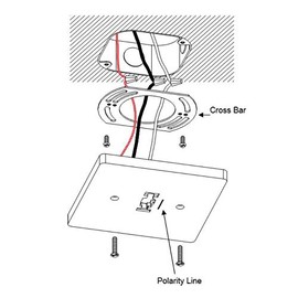 WAC Lighting HMP-BK H Track Square Monopoint Canopy, Black