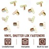 Hicarer 48 Pcs Steel Shutter Clips for Vinyl Shutters Hidden