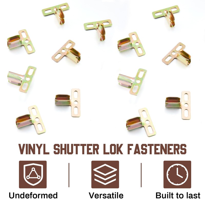 Hicarer 48 Pcs Steel Shutter Clips for Vinyl Shutters Hidden