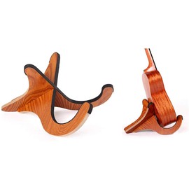 Lifepartner X-Shape Folding Musical Instrument Stand Holder Support for Ukulele, Mandolin, Violin (Wood Color)