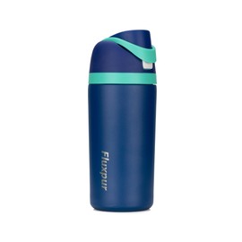 Fluxpur Insulated Water Bottle Sports Stainless Steel Water Bottle with Straw Travel Leakproof,19 Oz,Blue 10