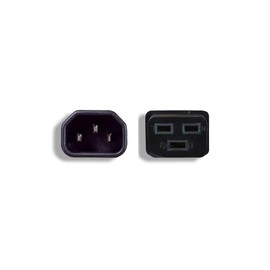 Cablelera AC Power Cord Extension, IEC320 C14 to IEC320 C19, 6', 14AWG, 15A, 250V(ZWACDFAN-06), Black