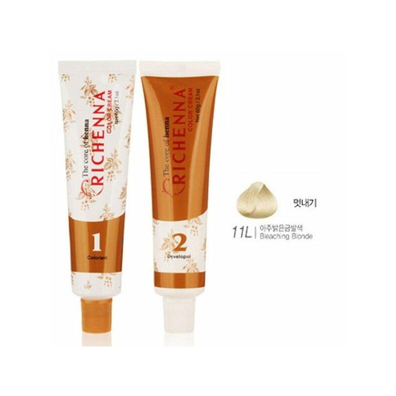 헤나추출물 부드러운향 헤어 염색약 11L 아주밝은금발 (WA82564) Henna Extract Soft