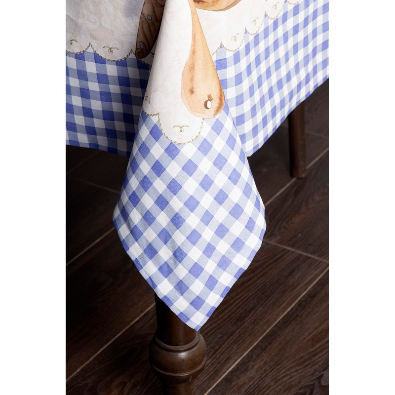Maison d' Hermine Tablecloth 100% Cotton 140cmx180cm Washable Square Table