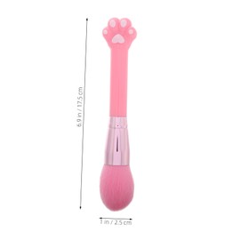 Baluue Fluffy Cat Paw Makeup Brush for Powder Blush Nail Cleaning Travel Gentle Skin
