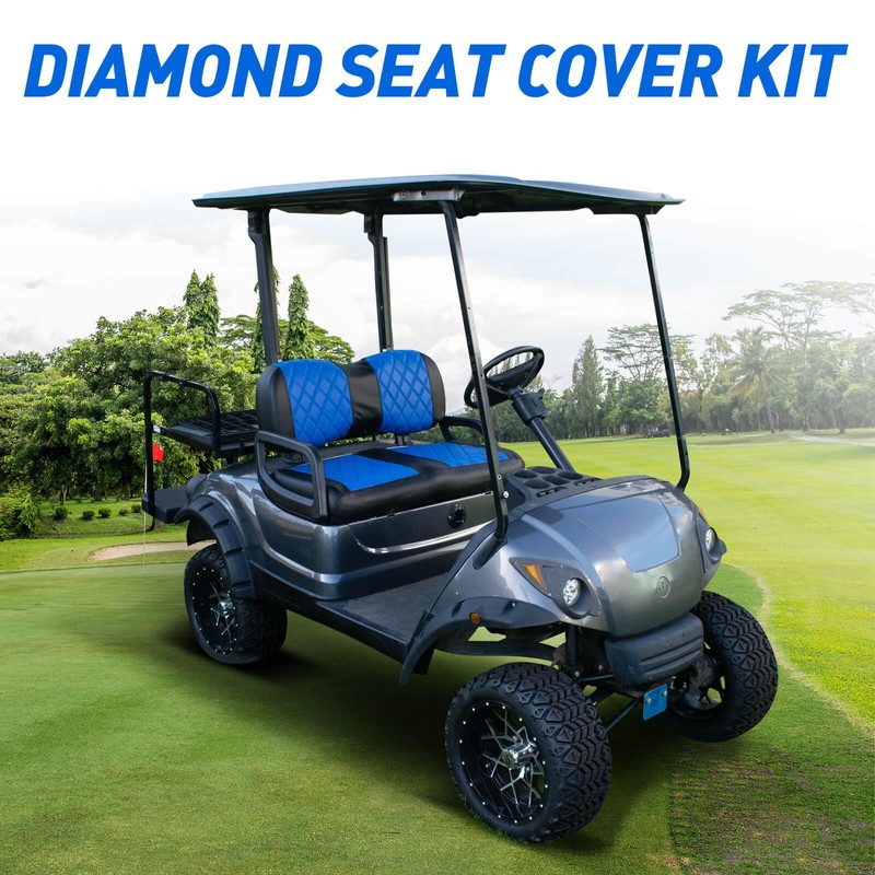 NOKINS Golf Cart Diamond Seat Covers Kit, Fit for Yamaha