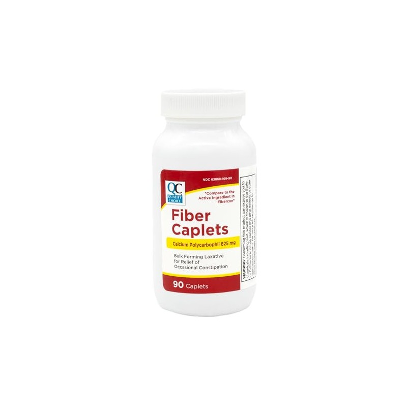 Quality Choice Fiber Therapy Caplets, Safe and Comfortable Constipation Relief