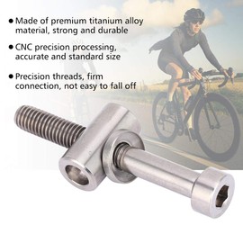Alomejor M5x30/35/40mm Titanium Bolts for Bike Bicycle Seatpost Screw Seatpost Fixed Bolt Round Head Screw for Bicycle Seat Tube(M5x40-Titanium)