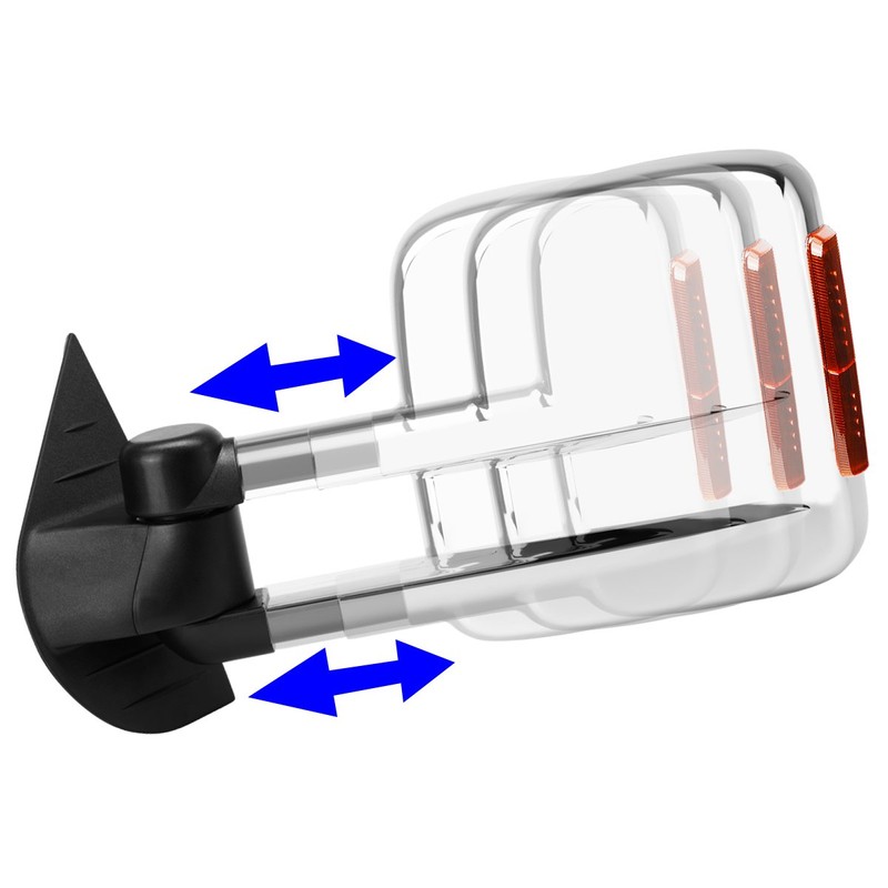 Compatible with Escalade/Tahoe Heated Power Glass Signal Extendable Chrome Towing