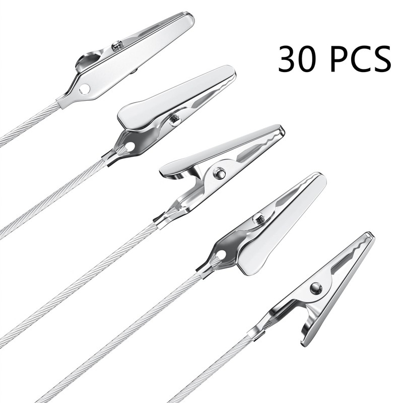 30 PCS Metal Wire Alligator Clips for Craft Photo Card