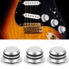 3pcs Volume Control Knob Chromed Zinc Alloy for Electric Guitar