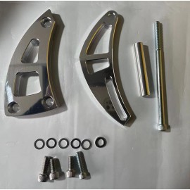 CNCRSR Small Block Chevy Alternator Bracket Kit Long Water Pump SBC LWP 350 HIGH MOUNT