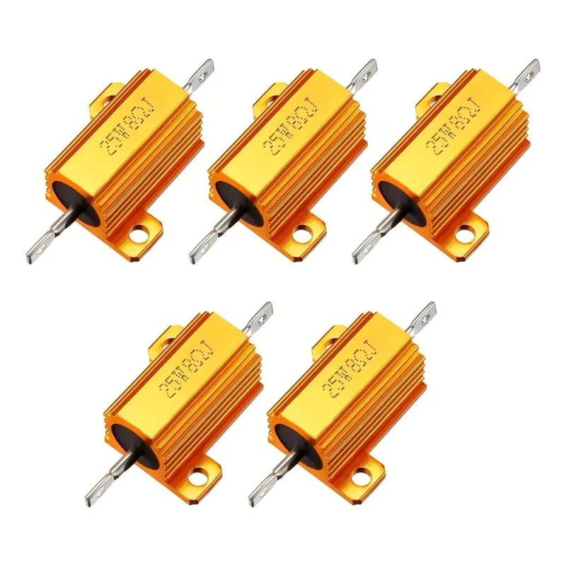 5 Resistencias De Aluminio De 25 W Y 8 Ohm