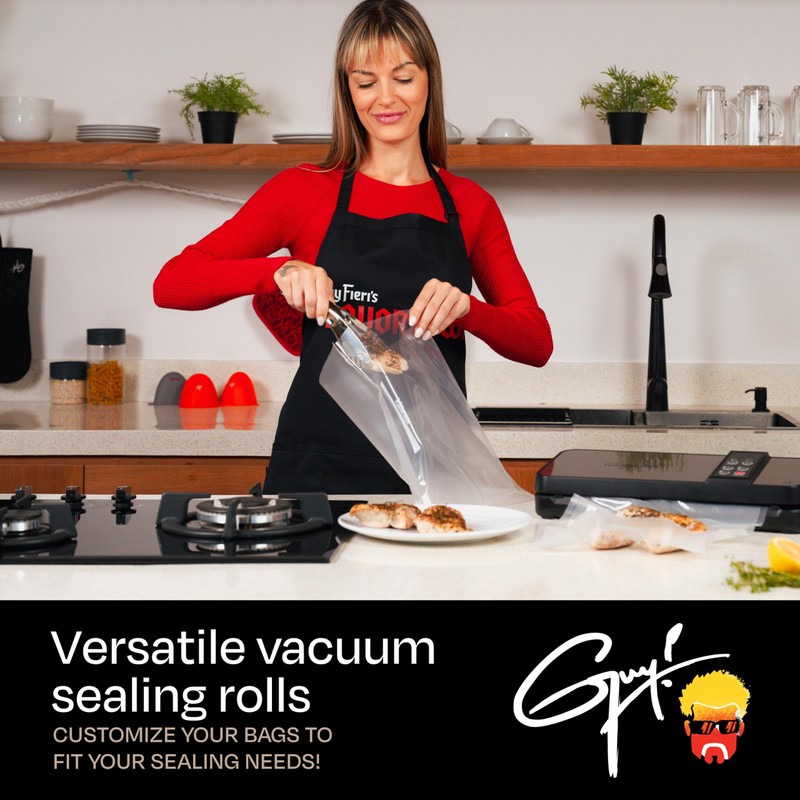 Guy Fieri's Flavortown Vacuum Sealing Rolls, 11” x 16 FT,