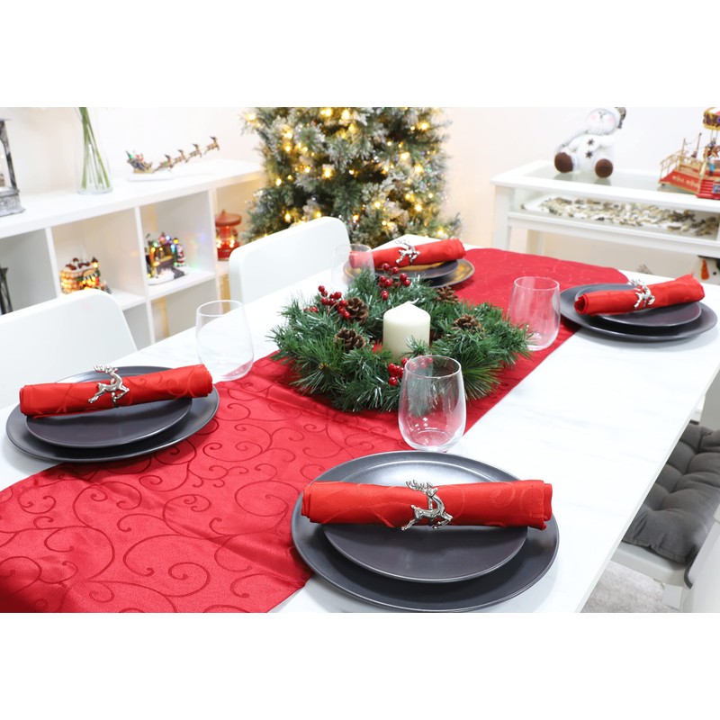 Christmas Concepts® Set of 4 Silver Napkin Rings – Luxury