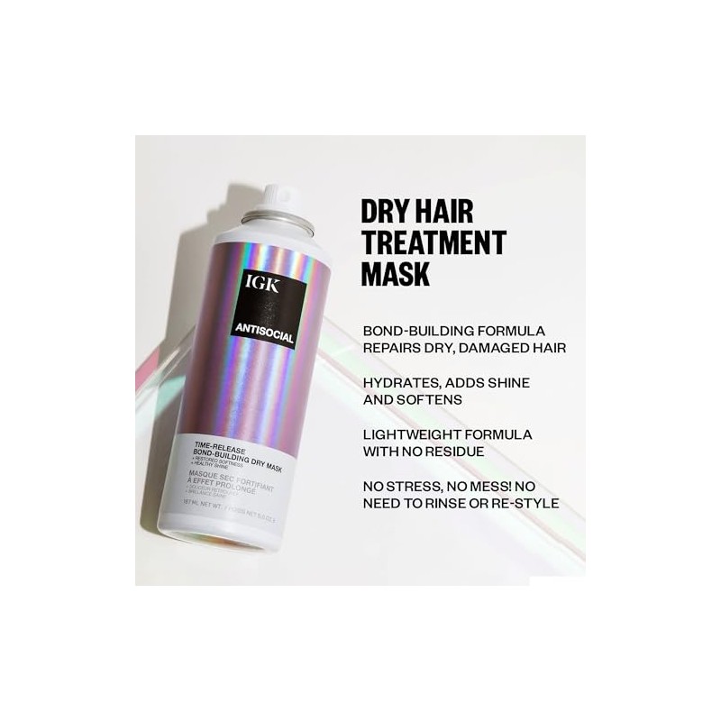 IGK Igk antisocial overnight bond building dry hair mask unisex