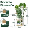 Bamworld Soporte para Plantas de Interior de Metal, Soportes Blanco