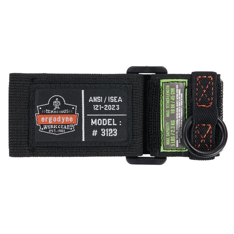 Ergodyne Squids 3123 Tool Wristband with D-Ring Tool Lanyard Tethering
