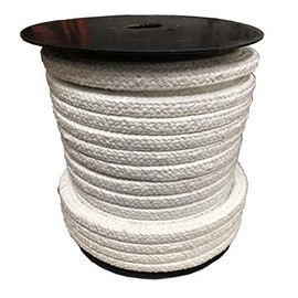 CeraTex Rope Seal - Ceramic Fiber Rope Gasket, Square Braided 3/4" x 8 feet, High Temperature Gasket Seal for Boiler Furnace Oven Kiln Casting