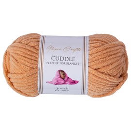 Utopia Crafts Cuddle Super Chunky Chenille Soft Yarn for Knitting and Crochet, 100 g - 60 m (Dark Peach)