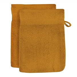 Soleil d'Ocre Toilette Lagoon Viel von 2 Gloves, Cotton, Mustard, 16 x 21 cm