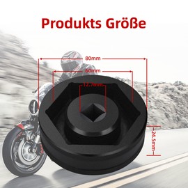 awliye 60 mm Rear Axle Nut 1/2 Inch 12.7 mm Inserts Nut Socket Flat Single Hex Profile for KTM Super Duke 1290 1290 R 2014-2022