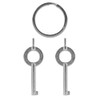 vulcanforce Handcuff Keys - Steel Universal Law Enforcement Hand Cuffs Keys with Key Ring (2 Keys Pack)