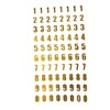 IWOWHERO 6 Sheets Decorative Scrapbook Stickers Hot Stamping Letters Numbers