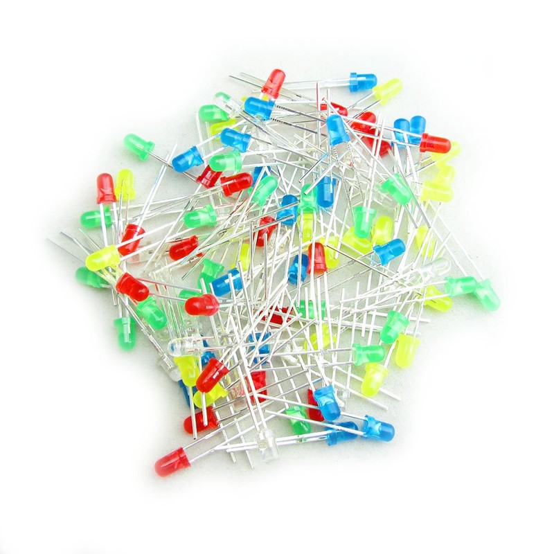 HiLetgo 3MM 5MM LED Light Diode Package Five Colors Each