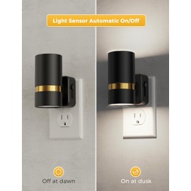 L LOHAS LED Night Lights Plug into Wall, Dusk to Dawn, Daylight White 5000K, Dimmable Night Light, 0-100LM, Modern Night Light for Bedroom, Hallway, Stairs, Kitchen, 2 Pack