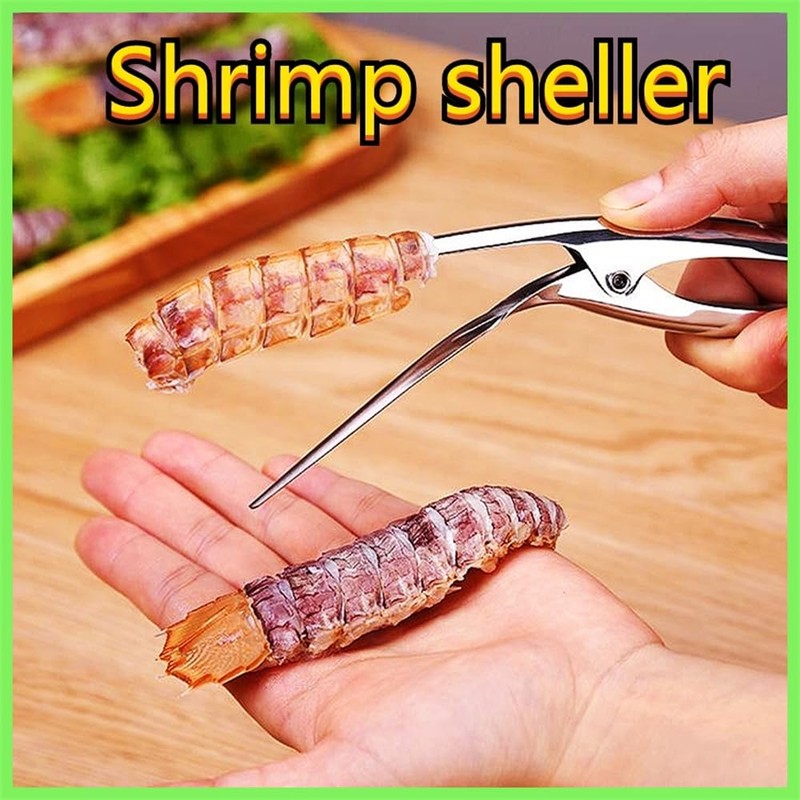 Stainless steel shrimp peeler creative kitchen cooking seafood quick sheller