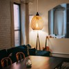 Hanging Lampshade with Plug, Outdoor Lamp, Hanging Boho Rattan Ceiling