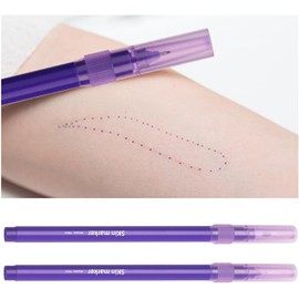Marcadores De Punta Quirúrgica, Marcador De Piel, Bolígrafo para Tatuajes (0,5 Mm, 1 Mm), Regla De Papel, Bolígrafo De Posicionamiento para Arte Corporal con Reglas