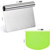 4 Pack Dough Scraper Stainless Steel Bench Scraper for Baking,