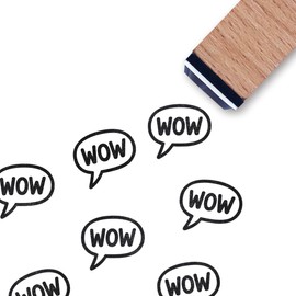 Wow Teacher Rubber Stamp, 3/5 Inch Small Mini Stamp for Scrapbooking Card Making Planner