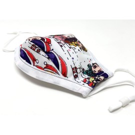 Maskara by BengC Anime Manga Christmas White KIDS Face Mask with Nose Wire Clip