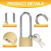 PATIKIL Solid Brass Padlocks 2", 2 Pcs Keyed Different Long