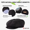 L/XL 100% Linen Big Extra Large Heads Men's 8 Panel