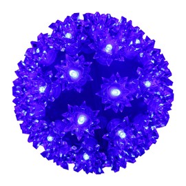 MULTI-SPARKING Christmas Lights Ball 5.5" Outdoor Hanging Sphere Lights 50 LED Orb Light Blue Starlight Sphere Lights for Tree Porch Bedroom Christmas Decorations