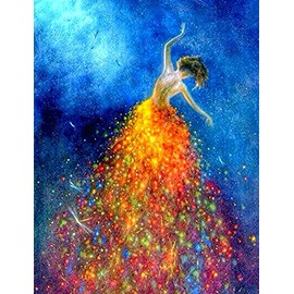 4Mybebe Diamond Painting 5D, Diamante Cuadrado Set de Arte, 30x40 cms Kit de Arte Decoracion 5D Diamond Painting, BAILARINA ARTE MUSICA (Bailarina)