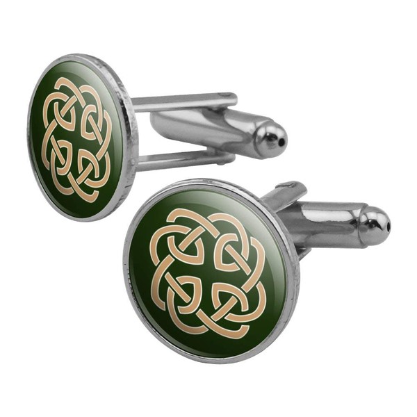GRAPHICS & MORE Celtic Knot Love Eternity Round Cufflink Set