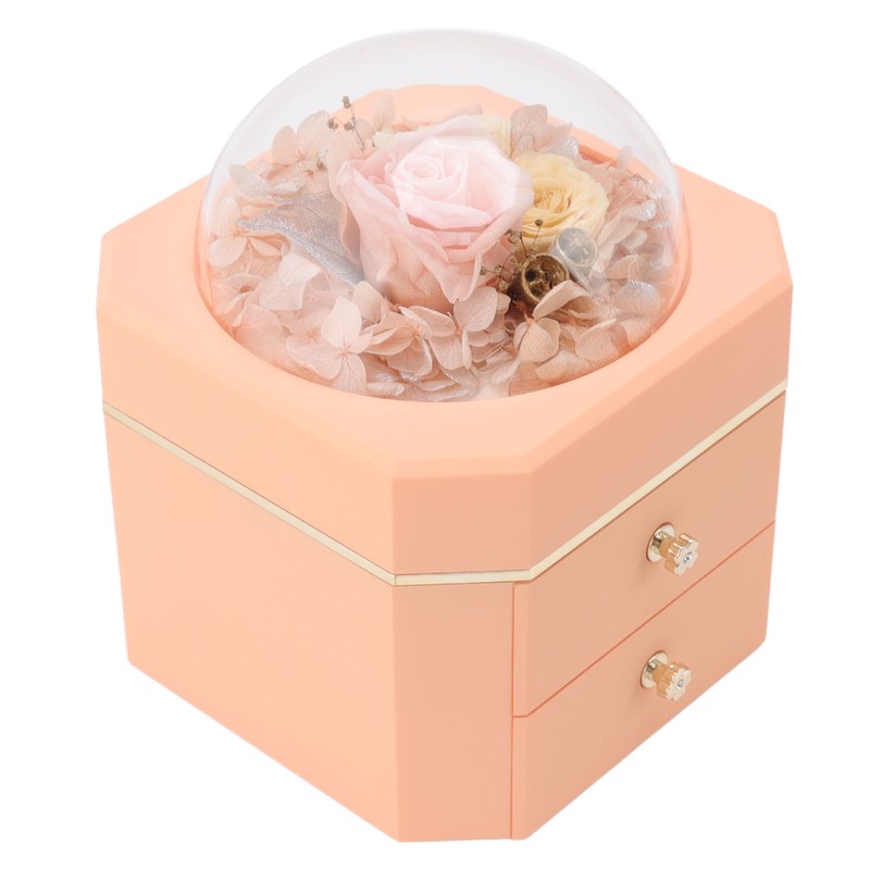 Forever Flower Double Drawer Octangle Gift Jewelry Packaging Storage Jewelry