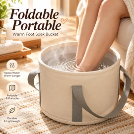 Foldable Foot Soak Basin for Home & Travel – Portable Deep Foot Bath with Heat-Preserving Design for Daily Relaxation