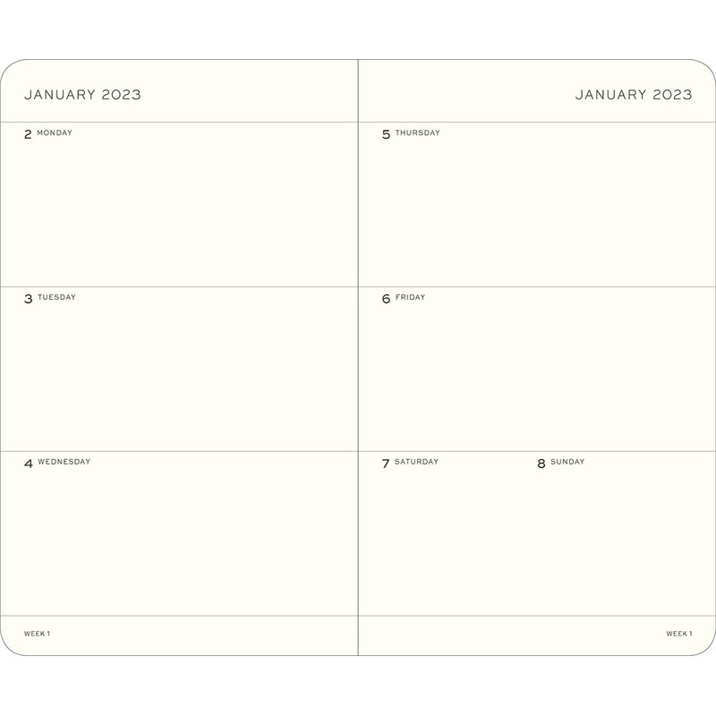 LEUCHTTURM1917 365951 Weekly Planner Pocket (A6) 2023, 12 Months, Lilac,