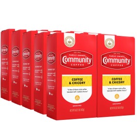 Community Coffee Ground Coffee & Chicory Blend, Ground, 16 Ounces (10 Pack)
