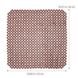 GLEAVI Beaded Car Seat Cushion 16.92X16.53 Inch Breathable Cooling Wooden Bead Seat Pad for Car Driving Office Chair Vehicle Comfort Mat